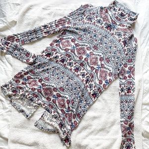 Lucky Brand Women's Printed Turtleneck Graphic